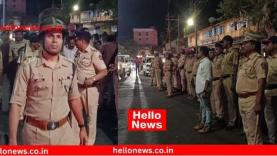 Photo of कोल्हापुरातील तणावाच्या पार्श्वभूमीवर कराडात पोलिसांचे संचलन
