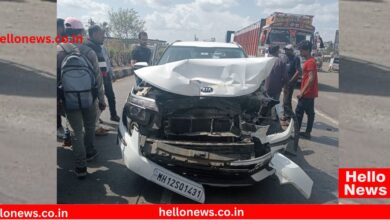 Photo of Accident : उंब्रजजवळ कार घुसली कंटेनरमध्ये, गाडीचा चक्काचूर