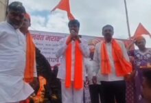 Photo of मनोज जरांगे- पाटील यांचे तारुख येथे उत्साहात स्वागत